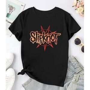Slipknot Band Logo T Shirt Slipknot Tour Concert Heavy Metal Fan Tee